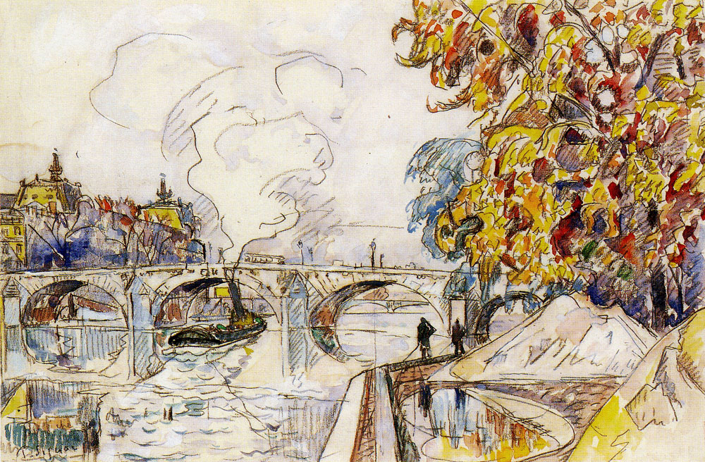 Paul Signac - The Pont Royal with the Gare d'Orsay, Paris