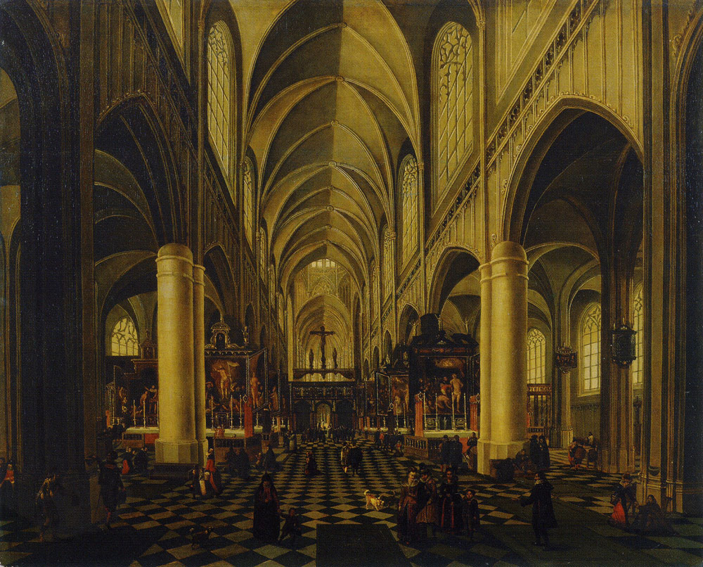 Peeter Neeffs the Elder and Hieronymus Francken II - Interior of a Gothic Church
