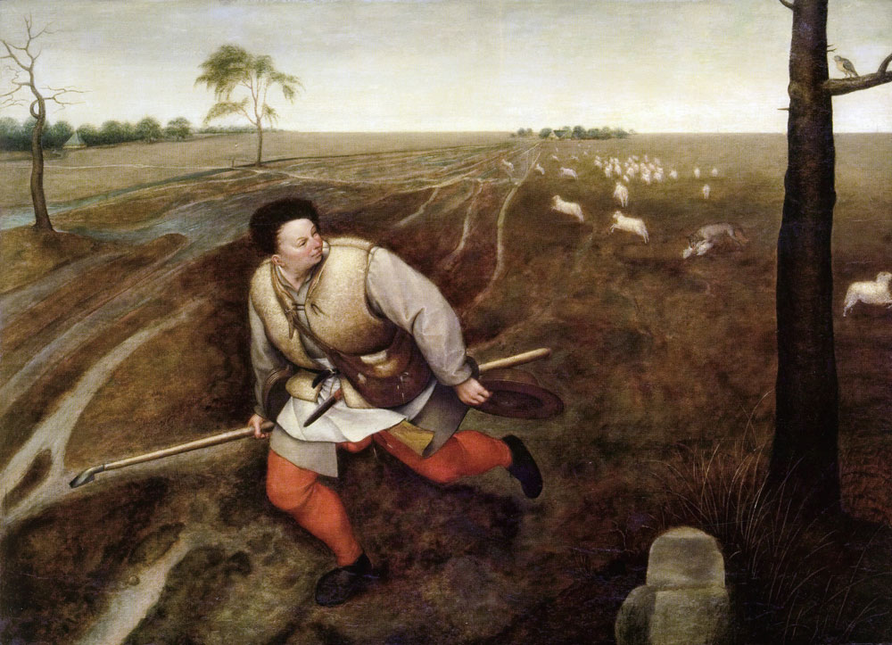 Copy after Pieter Bruegel - Hireling shepherd