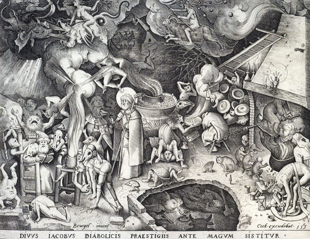 Pieter van der Heyden after Pieter Bruegel - St. James and the magician Hermogenes