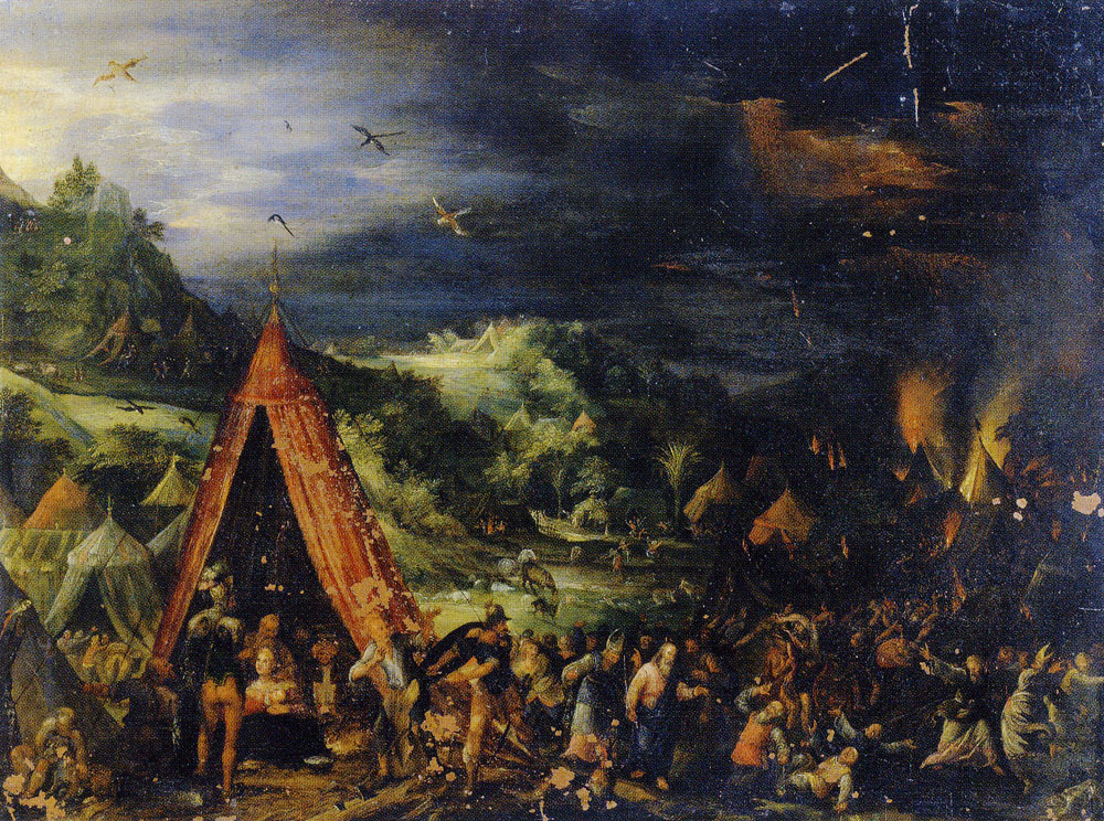 Pieter Schoubroeck - Scenes from the Life of Moses (The Punishment of Korah and his Fellow Rebels)