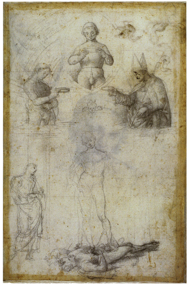 Raphael - Study for the Coronation of Saint Nicholas of Tolentino