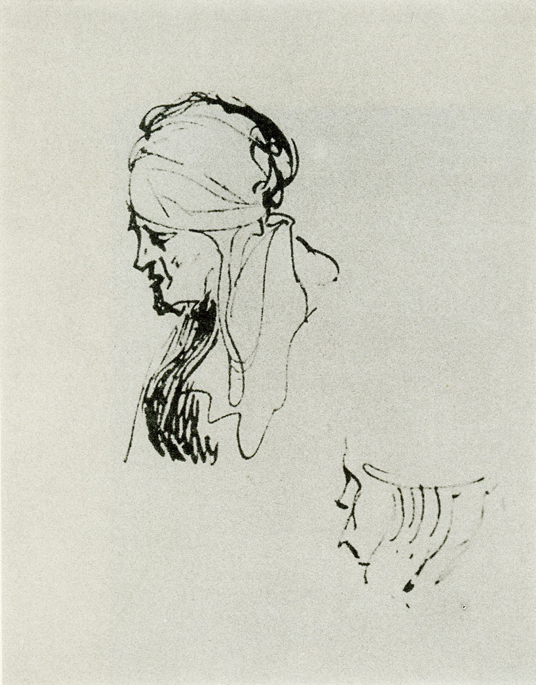 Rembrandt - Head of an Elderly Woman