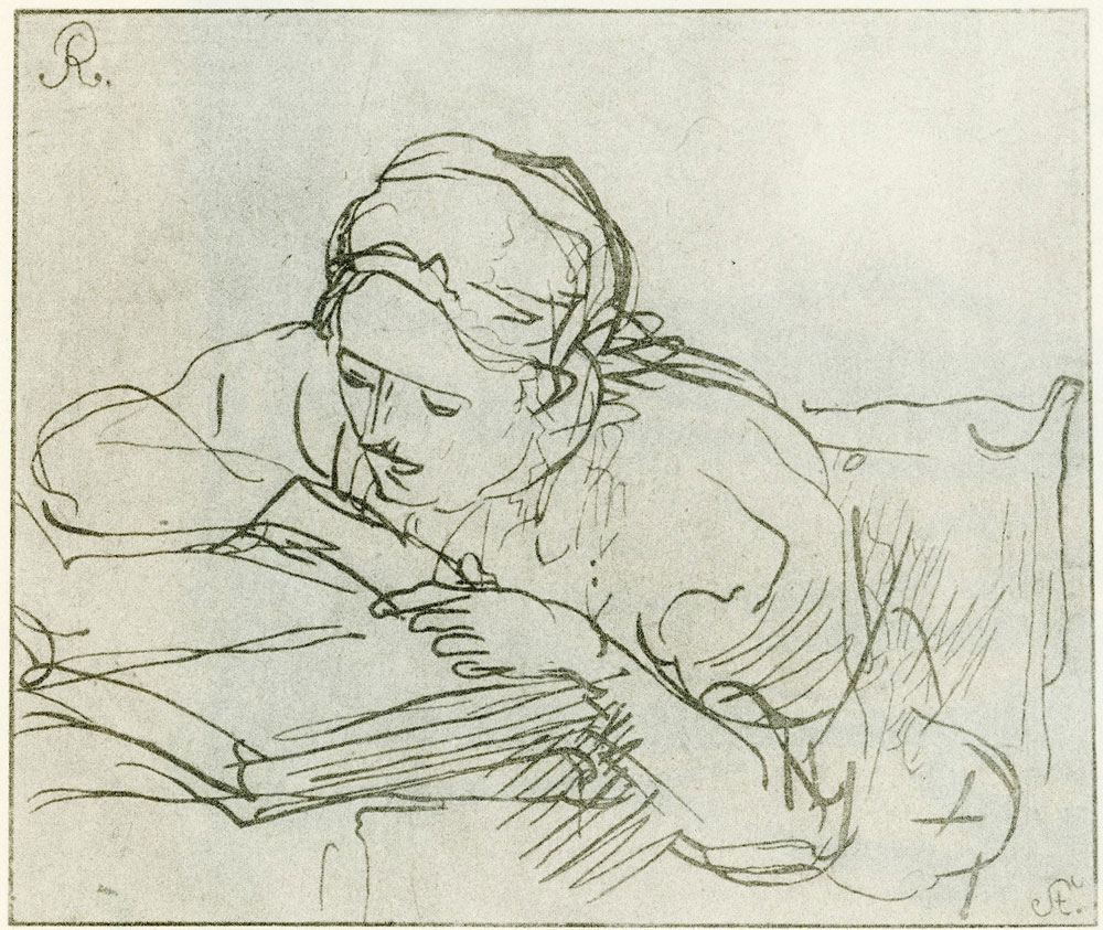 Rembrandt - Seated Young Woman Reading