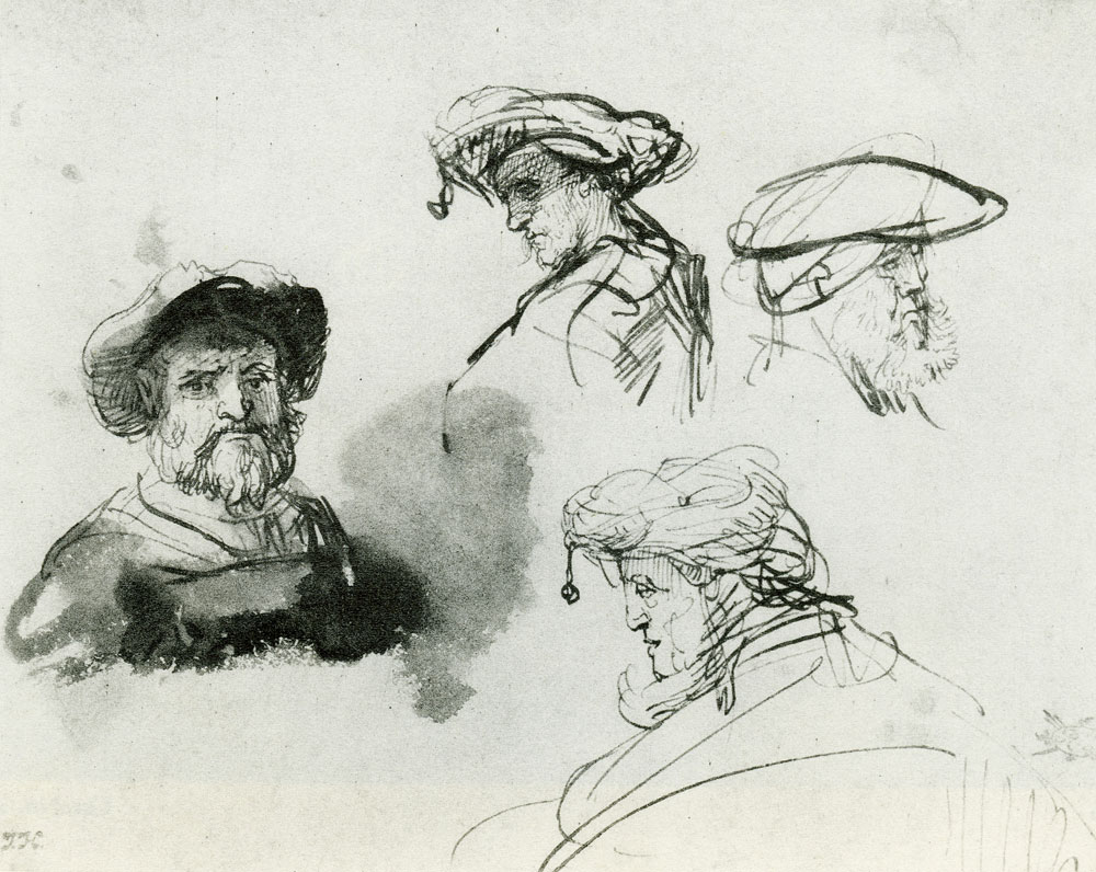 Rembrandt - Sheet of Studies
