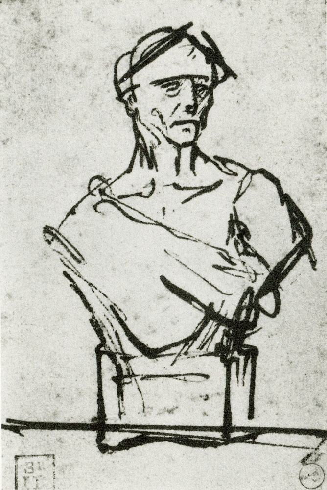Rembrandt - Study of the Bust of a Roman Emperor