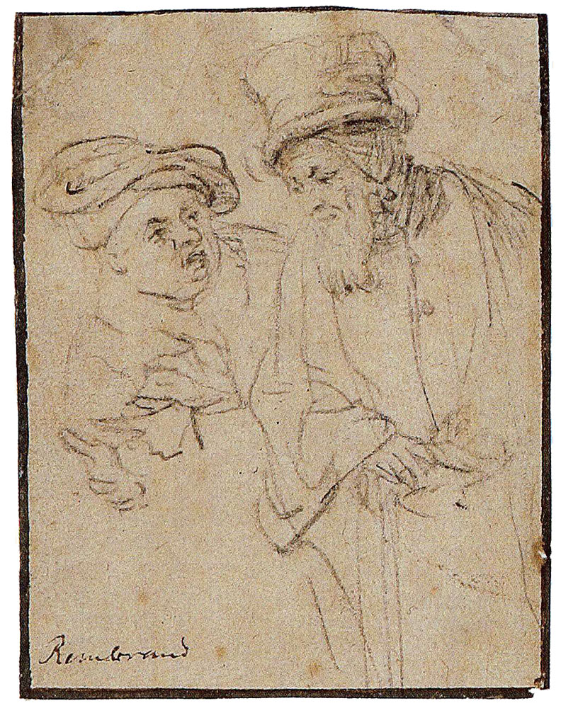 Rembrandt - Two Men in Discussion