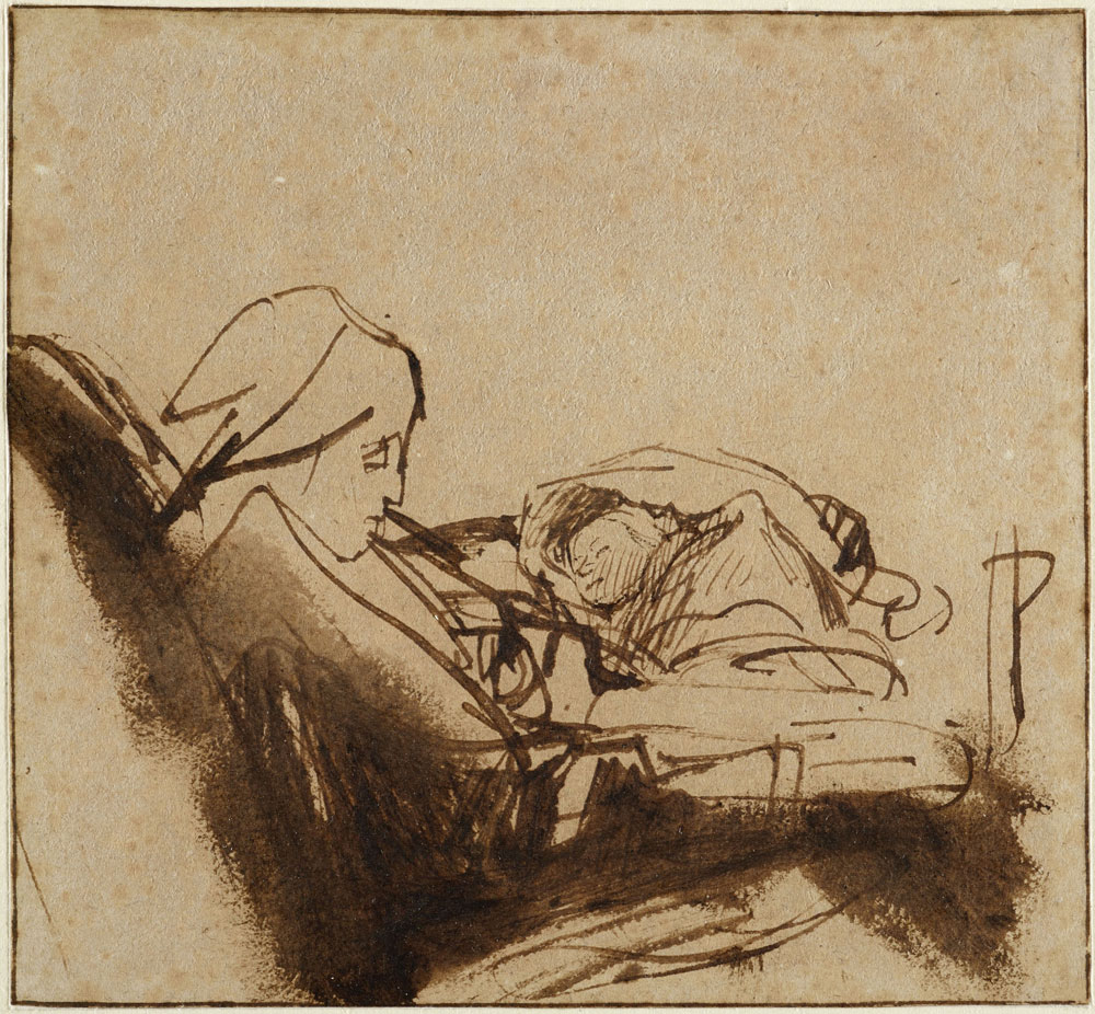 School of Rembrandt - Mother and Child, Seated in an Arm-Chair