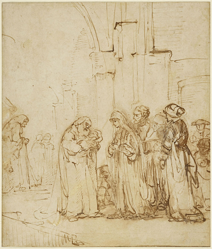 School of Rembrandt - The Presentation in the Temple