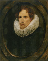 Anthony van Dyck Portrait of a Man in an Oval Frame