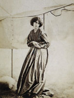 Dante Gabriel Rossetti Jane Morris standing in a marquee