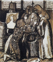 Dante Gabriel Rossetti Study for Bonifazio's Mistress