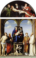 Francesco Francia The Virgin and Child with Saint Anne and other Saints and Pietà