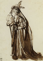 Govert Flinck Woman in a Rich Dress and Head-Dress