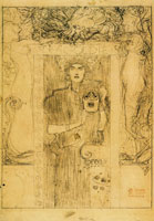Gustav Klimt Design for Tragödie