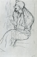 Gustav Klimt Study for Portrait of a Woman
