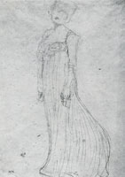 Gustav Klimt Study for the Portrait of Serena Lederer