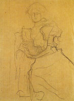 Gustav Klimt Study for the Portrait of Sonja Knips