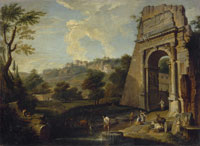 Hendrik Frans van Lint View of the Arch of Titus and the Palatine in Rome