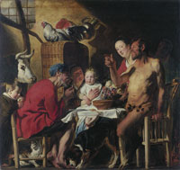 Jacob Jordaens Satyr and Peasants
