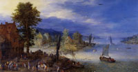 Jan Brueghel River Landscape