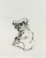 Johann Daniel Laurentz after Rembrandt Man in a Barret