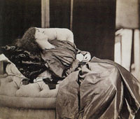 John Robert Parsons Jane Morris reclining on a divan