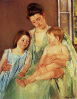 Mary Cassatt Young Mother and Two Children