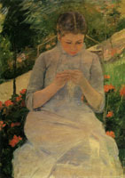 Mary Cassatt Young Woman Sewing