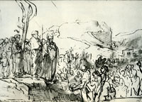 Rembrandt Moses Orders the Bodies of Nadab and Abihu to Be Carried out of the Camp