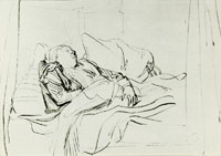 Rembrandt Saskia Asleep in Bed