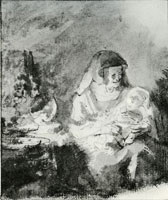 Rembrandt Seated Old Woman