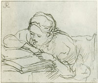 Rembrandt Seated Young Woman Reading