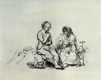 Rembrandt Vertumnus and Pomona