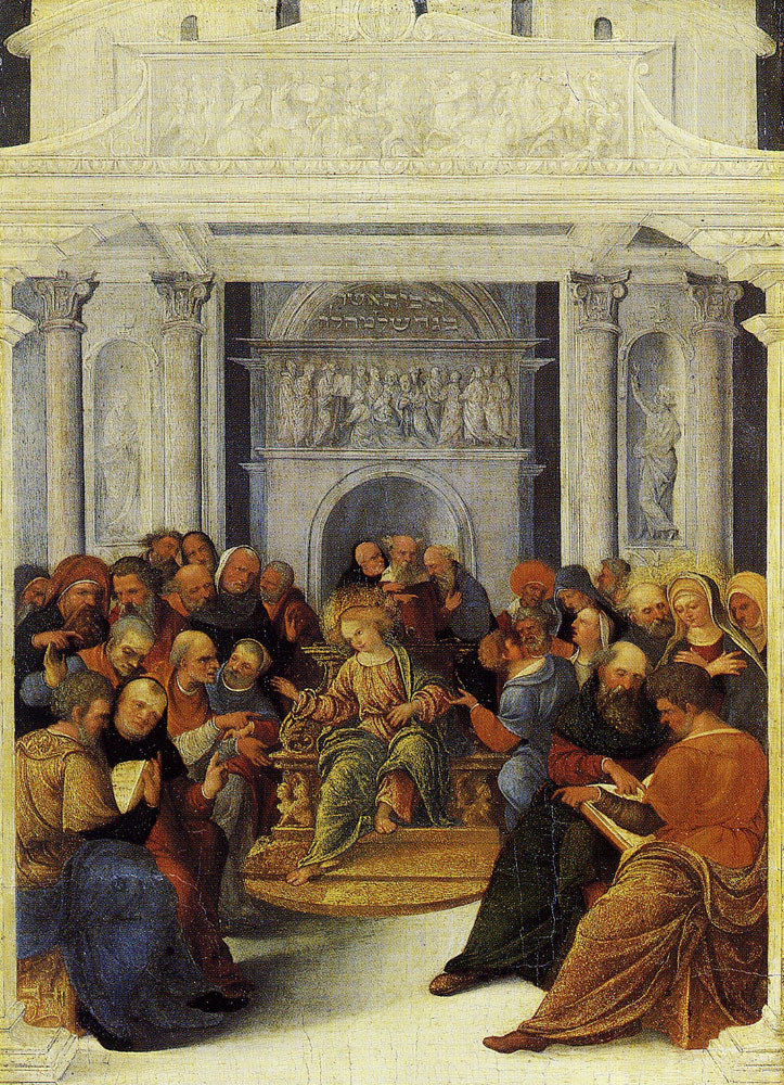 Lodovico Mazzolino - Christ dispuiting with the Doctors