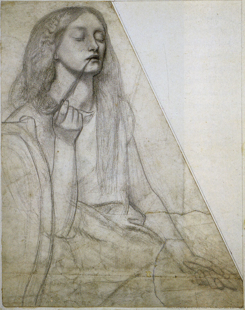 Dante Gabriel Rossetti - Study of Elizabeth Siddal as Delia
