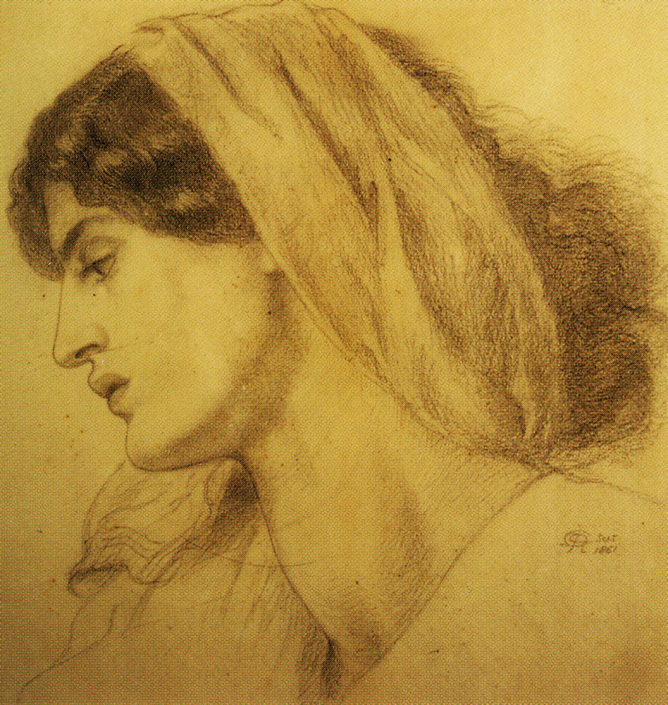Dante Gabriel Rossetti - Study of Jane Morris for the Virgin in The Seed of David