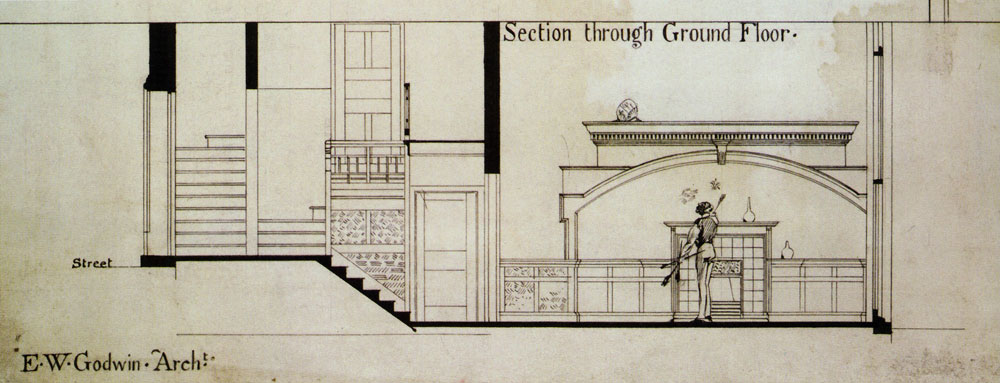 Edward William Godwin - Detail of the design for the White House, 35 Tite Street, Chelsea, London