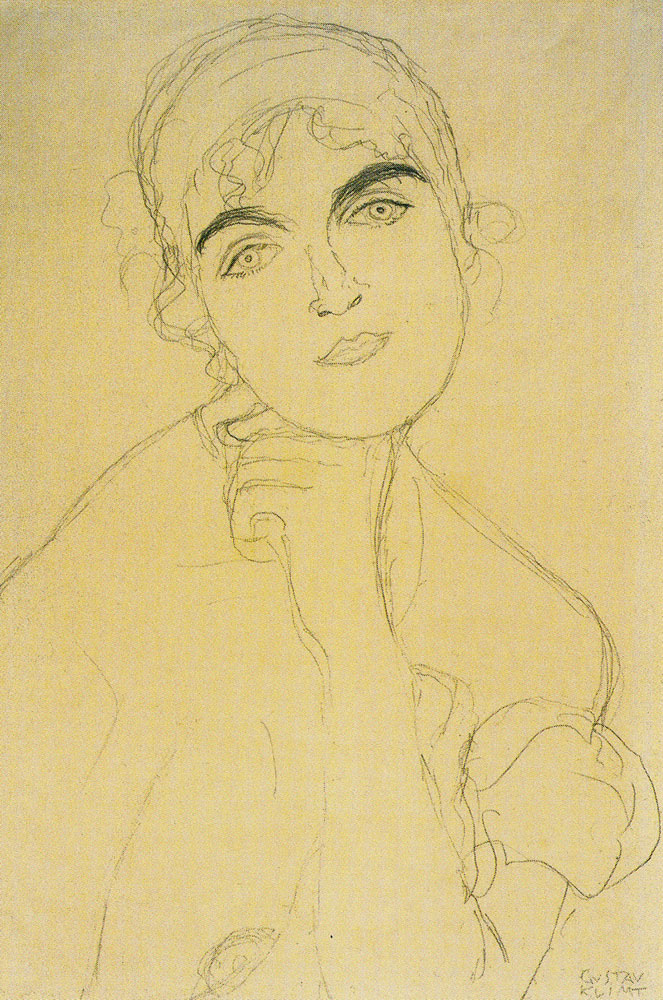 Gustav Klimt - Portrait Facing Front