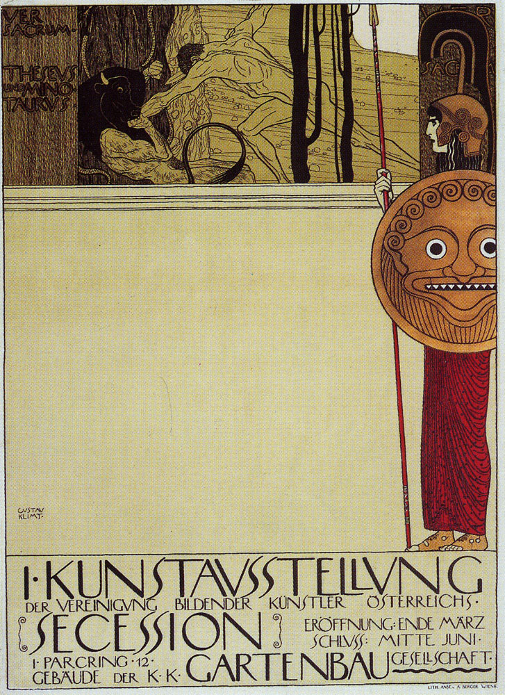 Gustav Klimt - Poster for the First Secession Exhibition (censored version)