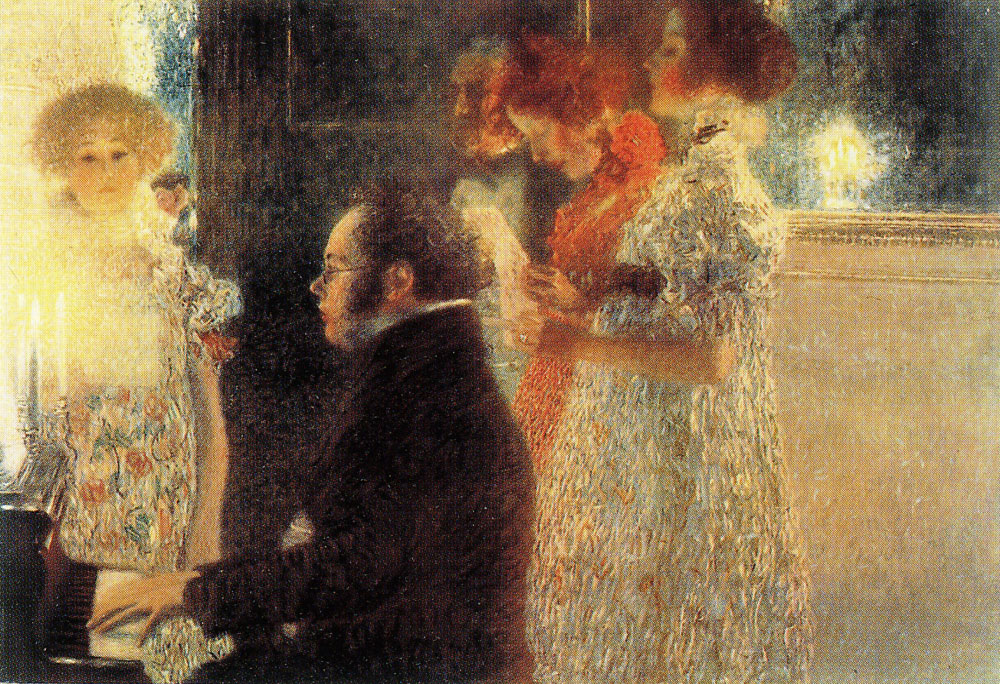 Gustav Klimt - Schubert at the Piano II
