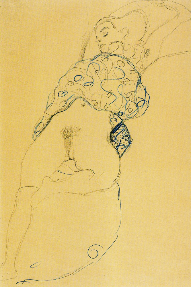 Gustav Klimt - Seated Semi-Nude