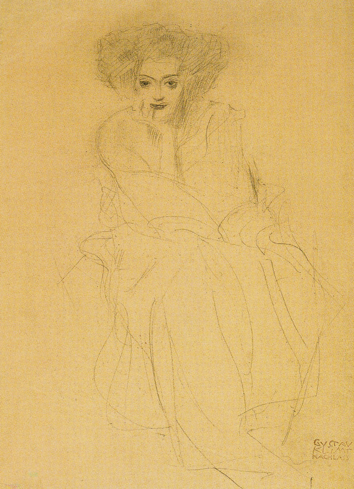 Gustav Klimt - Seated Woman Resting Chin in Right Hand