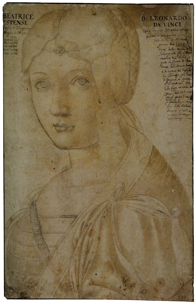 North Italian Artist - Portrait of a Woman Inscribed 'Beatrice d'Este'