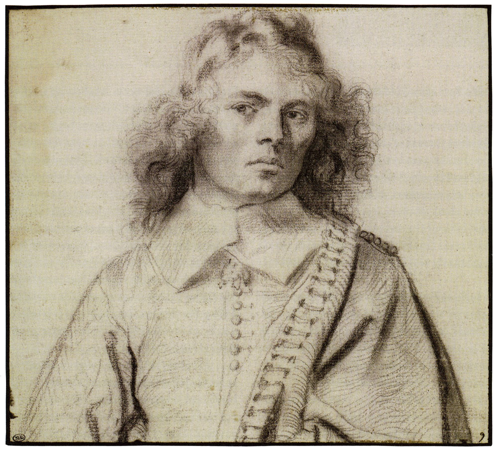 Jan Lievens - Bust of a Man with Abundant Curly Hair