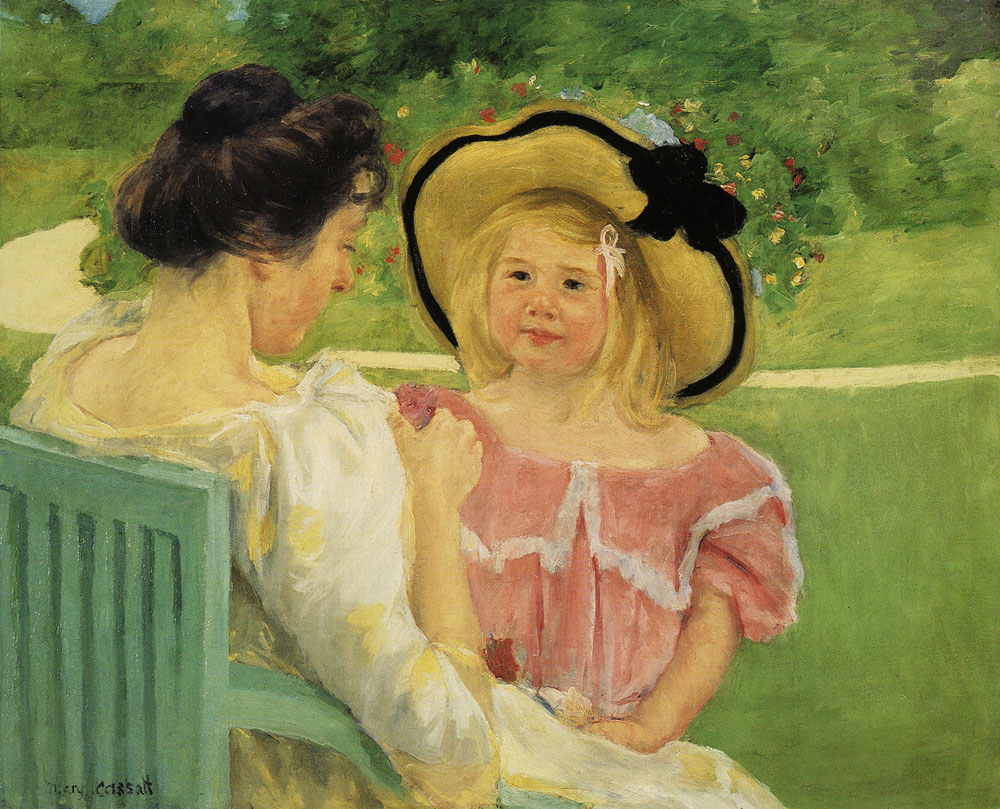 Mary Cassatt - Simone and Her Mother in the Garden