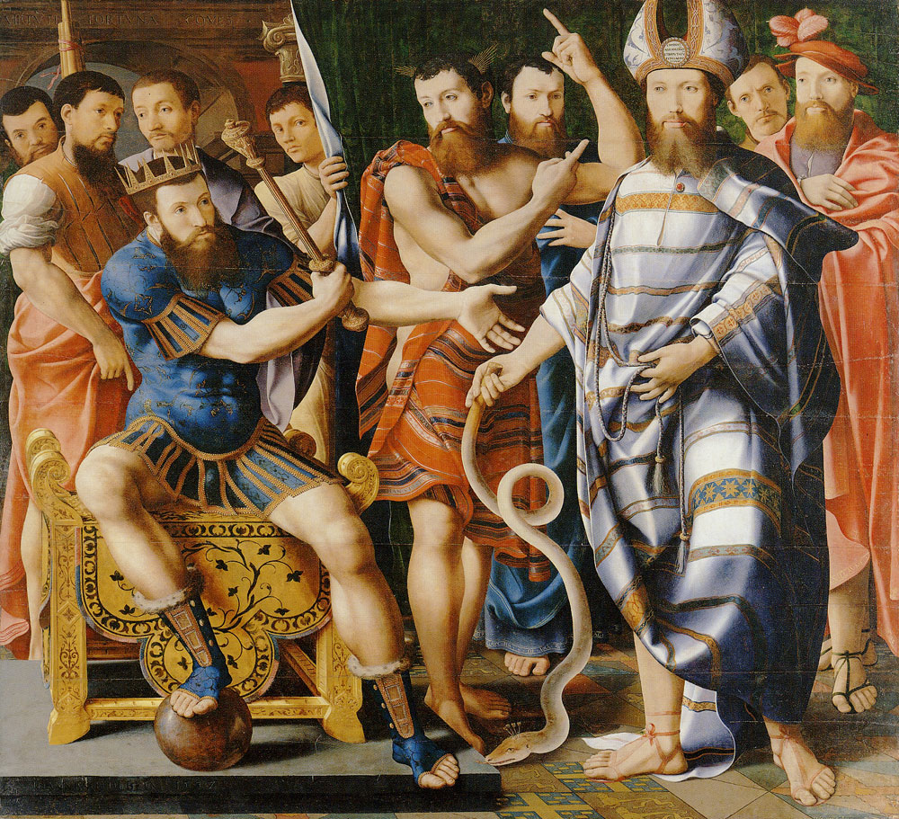 Master of the Dinteville Allegory - Moses and Aaron before Pharaoh