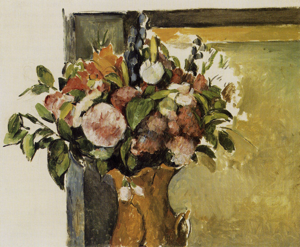 Paul Cézanne - Flowers in a Red Vase