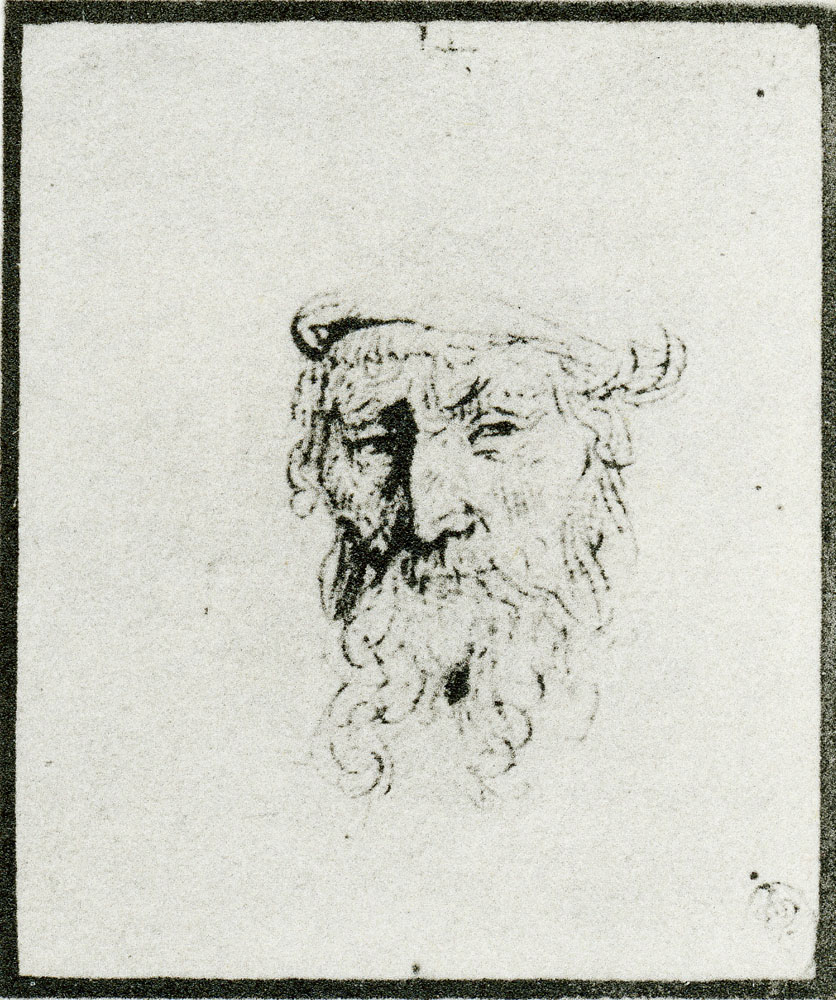 Rembrandt - Head of a Bearded Man of Jewish Type in a Flat Cap