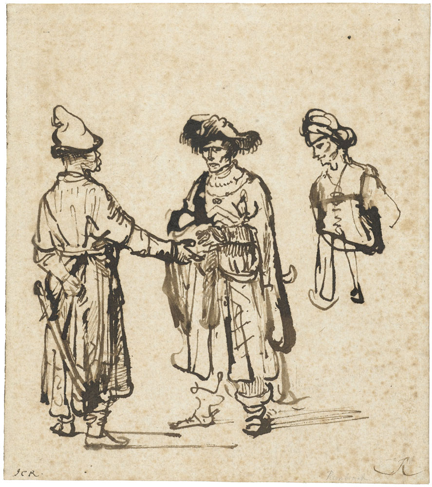 Rembrandt - Two Orientals in Discussion